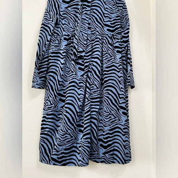 VIBE Blue and Black Zebra Print Dress Big Girl or Women's Size 14 NWT - Picture 11 of 15